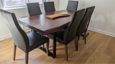 Dining table and chairs, View more
