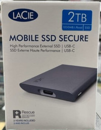 LaCie 2 TB Mobile SSD Secure - BRAND NEW