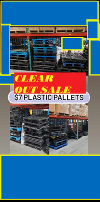 Plastic PALLET clear out sale Gently used $7 each, we have other