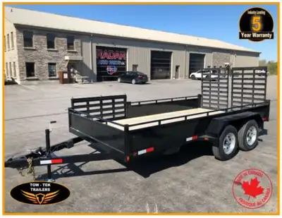For sale is a Tow Tek Trailers 7 x 14 Landscape / Utility tandem trailer for 3500 lbs and side load...