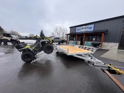 Grand River Trailer Sales Utility, cargo trailer Aluminum cargo 84x14 Single Axle 3 place ATV side l...