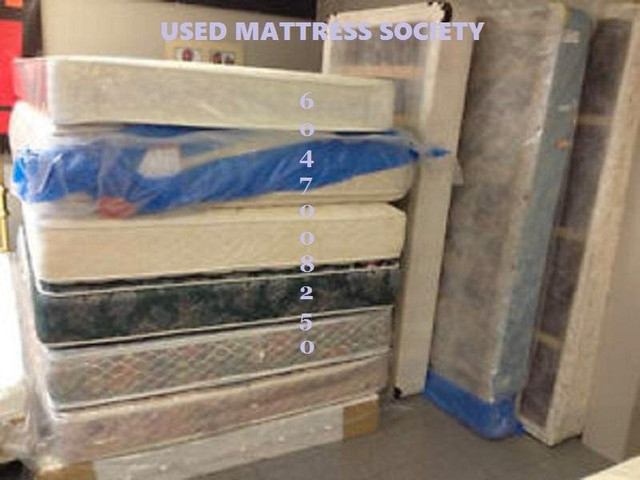 ⚜️ LIGHTLY KING QUEEN DOUBLE AND SINGLE SIZE USED MATTRESSES FOR in Beds & Mattresses in Delta/Surrey/Langley - Image 2