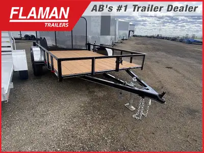 2025 OASIS 12' UTILITY TRAILER 77in. Wide x 12' Length Axle: (1) 3500lb Idler Spring Axle Tires: ST2...