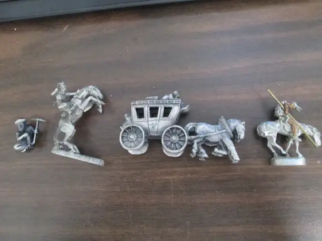 Collectible Pewter Miniatures - stagecoach and more