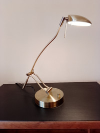 Lampe de bureau en laiton, ajustable avec gradateur