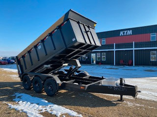*Used 2024 83" x 14' Triple Axle Dump Trailer, High Sides, 21k in Cargo & Utility Trailers in Calgary