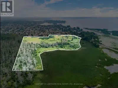 Development opportunity! 17 Acres of land with waterfront/marsh and a spectacular view of Presqu'ile...