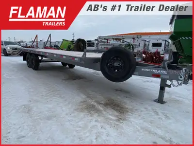 2026 Southland 20' Highboy Trailer w/ Beavertail Color:Silver (2) 7000lb Axles High Clearance; Overs...