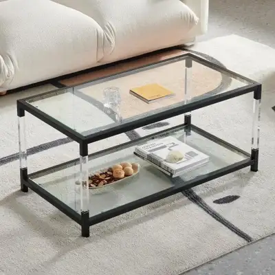 BRAND NEW - AGV LIGHTING 202205 BLEVIO Coffee Table, Double Laye, View more
