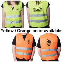 Clearance - Blank or Printed  Orange Color Safety Vest for sale