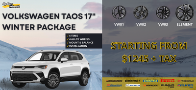 Price starting from $1245 plus tax Prices vary depending on wheel selection New Volkswagen Taos 17"...