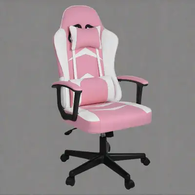 Pink High-Back Gaming Office Chair – Ergonomic Recliner AMGRC201, View more