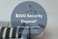 $500 Security Deposit Move in this month and you may qualify for our incentive. Visit our Website: h... (image 1)