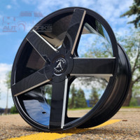 22" GLOSS BLACK MILLED Wheels - ONLY $1390! Armed HUSTLER