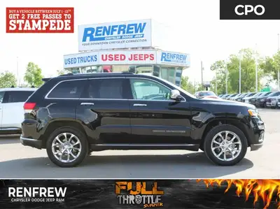 2020 Jeep Grand Cherokee Summit 4x4 is a local, single-owner trade with low kilometers and a complet...