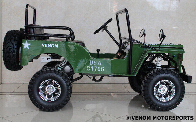 125cc Mini Jeep | Venom | Willys Edition | 3-Speed | ATV GoKart in ATVs in Sudbury - Image 3