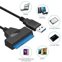 SATA hard drive to USB cable adapter