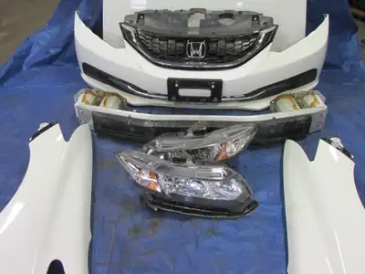 Item For Sale ! Used Off 2013 Honda Civic Sedan LX Front Bumper with Grille / Fenders Hood / Headlig...