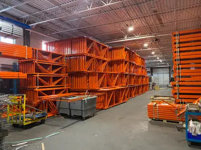 Pallet racking and warehouse equipment for sale., View more