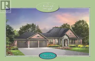 Build this popular 2300 square foot bungalow with 3 car garage by First View Homes, on a large 1/2 a...