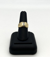 10 Karat Yellow Gold Diamond Ring for Men $335