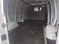The 2020 Chevrolet Express Cargo Van 2500 Extended Wheelbase in a clean White finish, paired with re... (image 8)