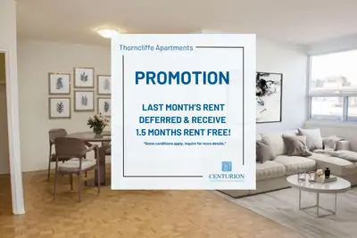 Thorncliffe & Overlea Blvd! 1.5 months rent FREE! Call Now!