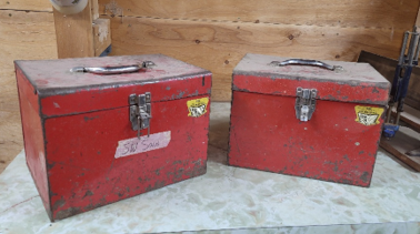 Vintage International Metal Toolboxes, View more
