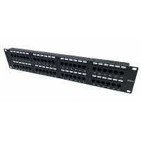 48 Ports, 2U Rack Mountable Patch Panel for CAT6, Networking