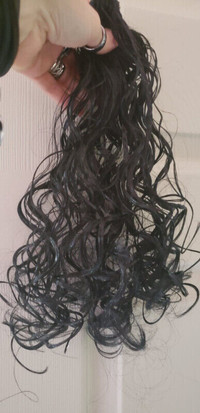16 inch hair extension clip, black NEW