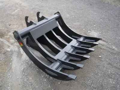 Arrow-West Equipment Ltd NEW FMS 42" EXCAVATOR BRUSH RAKE WITH QUICK ATTACH TO FIT SERIES 80 MACHINE...