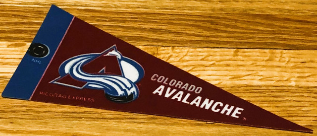 Vintage Avalanche Team Logo Mini Pennant in Arts & Collectibles in Calgary - Image 2