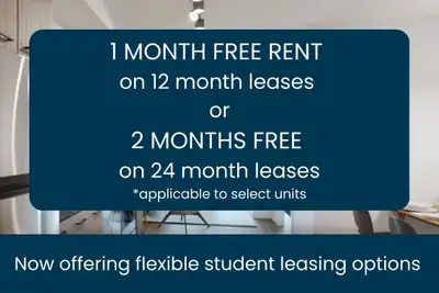 Spacious 1-Bed Apartment in Downtown Ottawa – One Month Free!
