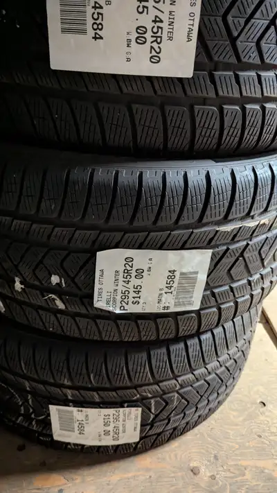 SET OF 3X P295/45R20 295/45/20 PIRELLI SCORPION WINTER TAG # 14584 ** Please read details below ** M...