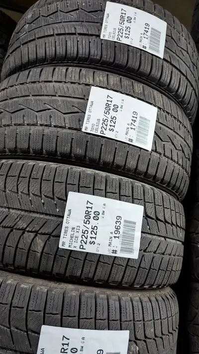 PAIR OF 2X P225/50R17 225/50/17 TOYO CELSIUS (winter tires) TAG # 17419 ** Please read details below...