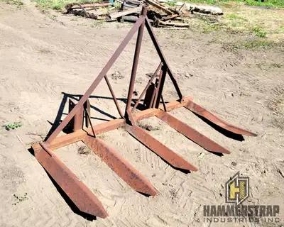 Square Bale Stook Mover Tractor Forks Tractor front end loader attachment Tractors, attachments, and...