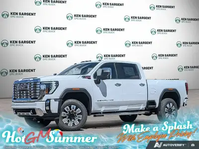 Experience the power and elegance of the new 2026 white GMC Sierra 2500HD Denali. With its 44 drivet...