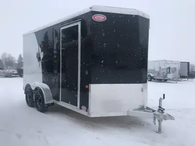 NEO ALL-ALUMINUM 7' x 14' TANDEM AXLE ENCLOSED CARGO TRAILER WITH RAMP DOOR AND 6in. EXTRA HEIGHT UP...