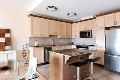 1 Bedroom + Office with Terrace | Lepine Apartments Find the perfect combination of style, comfort,...
