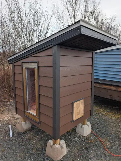 Quail and coop, View more