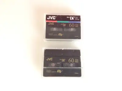 JVC Mini Digital Video Cassette specifically a JVC MDV-60 or DVM60ME model, used with MiniDV camcord...