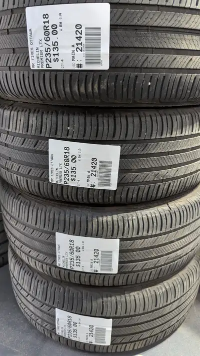 SET OF 4X MICHELIN PREMIER LTX TAG # 21420 Size: 235/60/18 235/60/18 Excellent condition Pressure te...