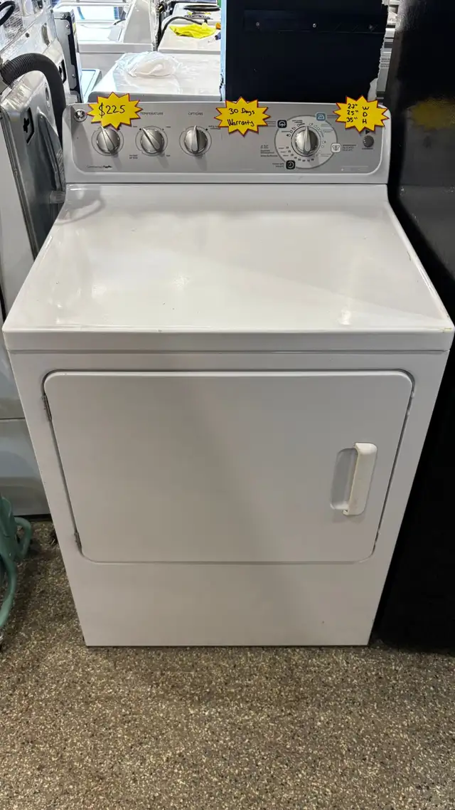 GE Front Load 27” Dryer  30 Days Warranty  Hi-Life Appliance in Washers & Dryers in Kitchener / Waterloo - Image 2