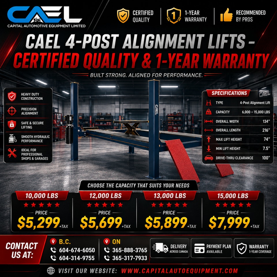 New CAEL 4-Post Hoist Alignment Service Lift | Other Parts ...