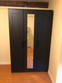 Ikea BRIMNES wardrobe with 3 doors in Black