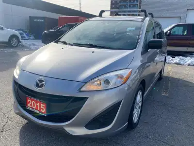 2015 MAZDA5 - THIS 6 SEATER VEHICLE COMES WITH: 17 SERVICE RECORDS, SUNROOF, ROOF RACK, AUTOMATIC TR...