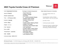 Loads of Features! Experience the versatility and comfort of this 2023 Toyota Corolla Cross LE AWD!... (image 1)