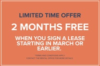 1 Month Free Rent 2 Months Free - March Visitez notre site Web : https://www.capreit.ca/fr/apparteme... (image 2)