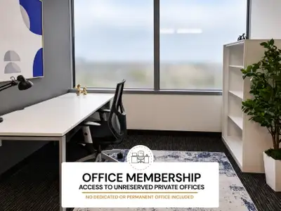 This offer includes access to an unreserved private office. Work from a private, enclosed office whe...