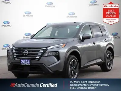 New Price! Brilliant Silver Metallic 2024 Nissan Rogue SV AWD CVT with Xtronic 1.5L DOHC APPLE CAR P...